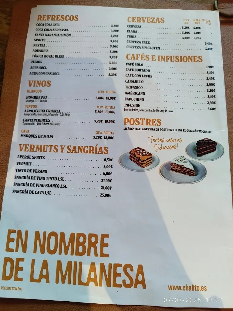 Menü_Chalito Viladecans Style Outlet_Viladecans_Bild_4