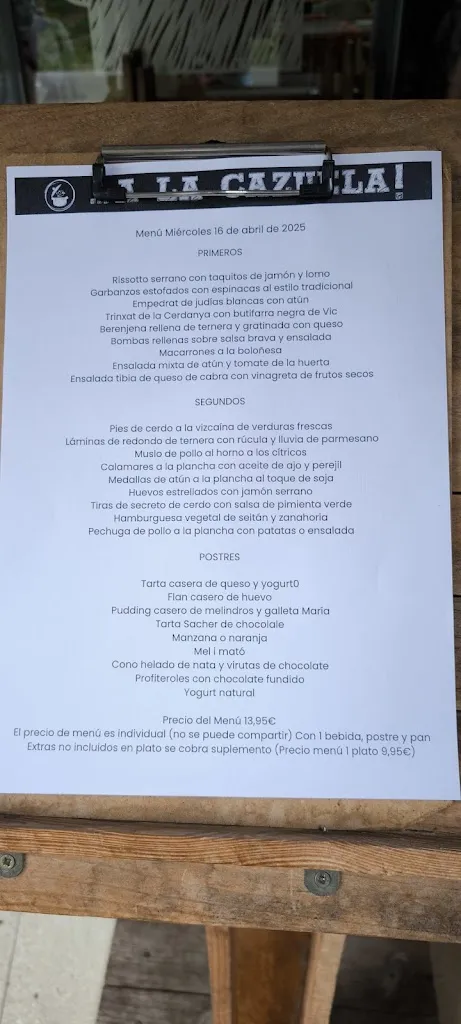 Menu_Restaurant A la Cazuela_Viladecans_image_3