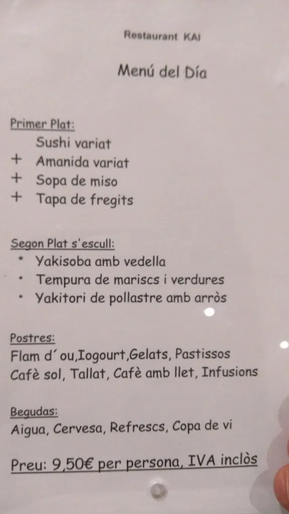 Menu_Kai Japanese Restaurant_Viladecans_image_3