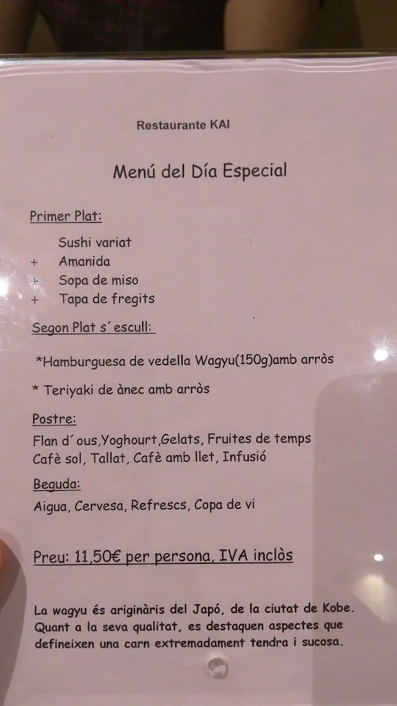 Menu_Kai Japanese Restaurant_Viladecans_image_4