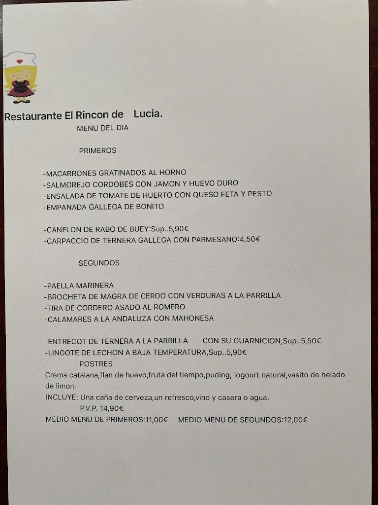 Menu_El Rincón de Lucia_Viladecans_image_1