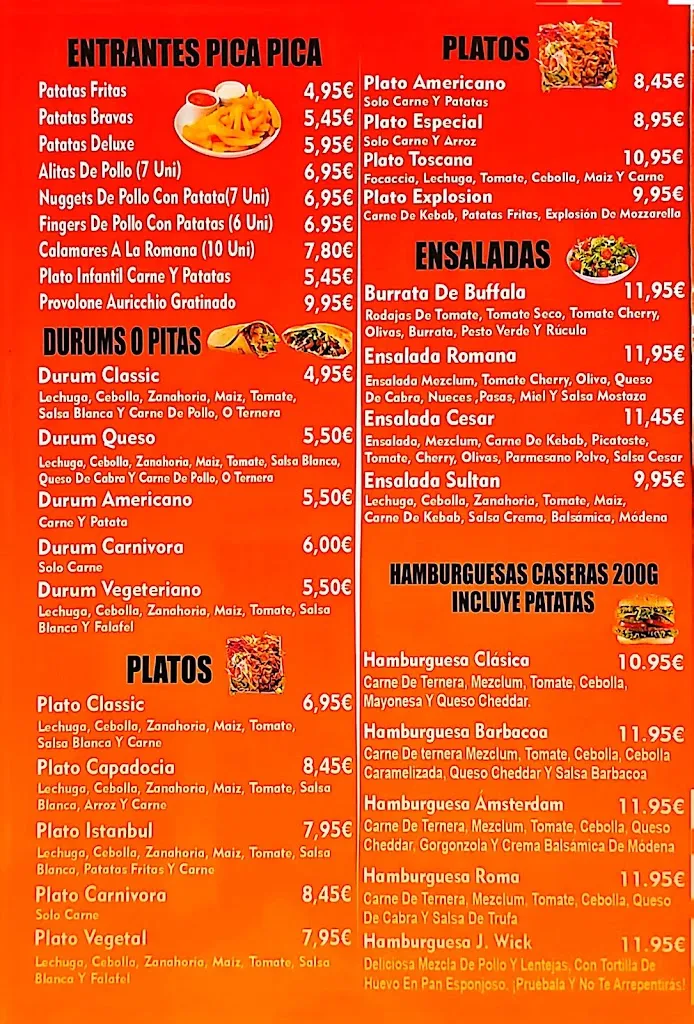 Menu_Il Fogón della Toscana - Horno de Leña, Pizzas Artesanal_Viladecans_immagine_1