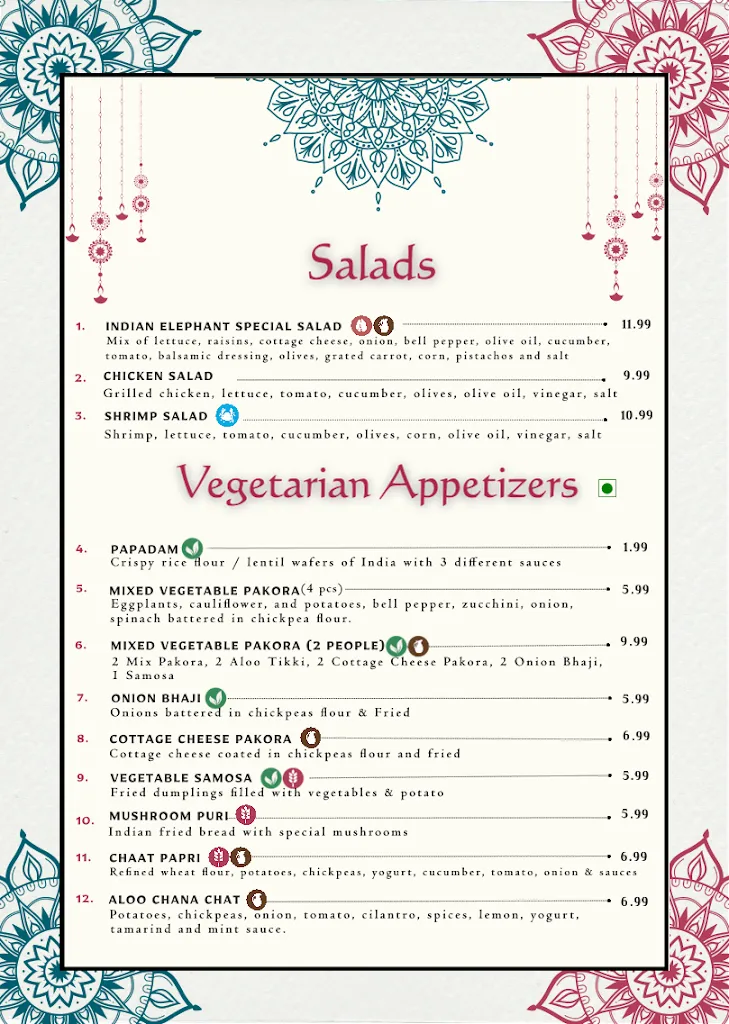 Menu_Indian Elephant Restaurant_Artea_image_4