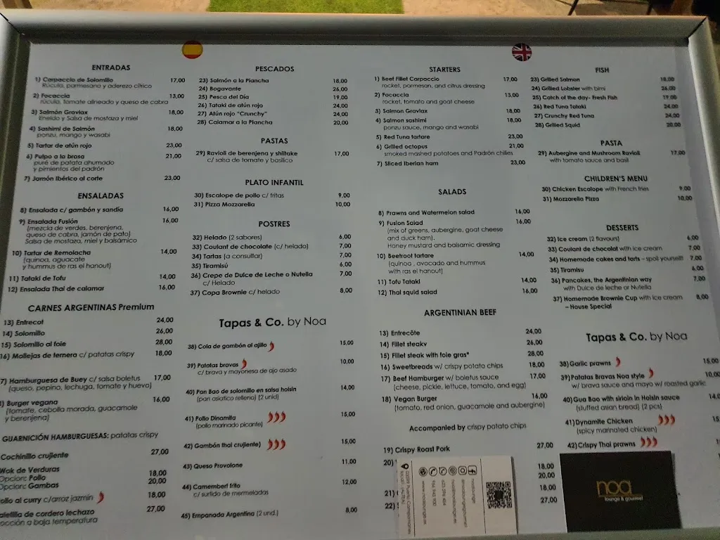 Menu_Noa Lounge & Gourmet_Artea_image_4