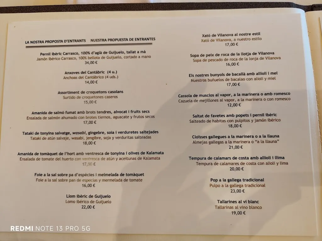 Menu_Restaurant Ceferino_Vilanova i la Geltrú_immagine_3