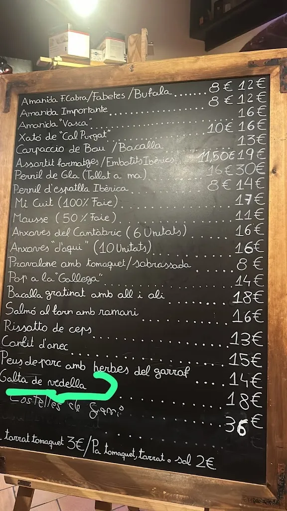 Menu_Restaurant Cal purgat_Vilanova i la Geltrú_image_2