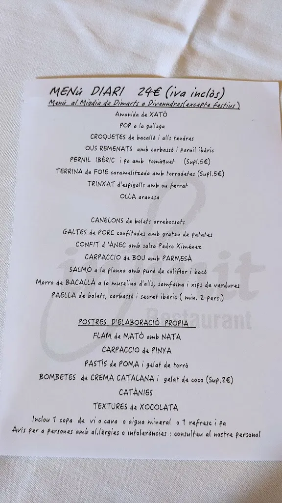 Menu_RESTAURANT INFINIT_Vilanova i la Geltrú_image_1