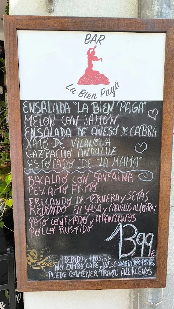 Menu_Restaurant La Bien Pagá_Vilanova i la Geltrú_image_2