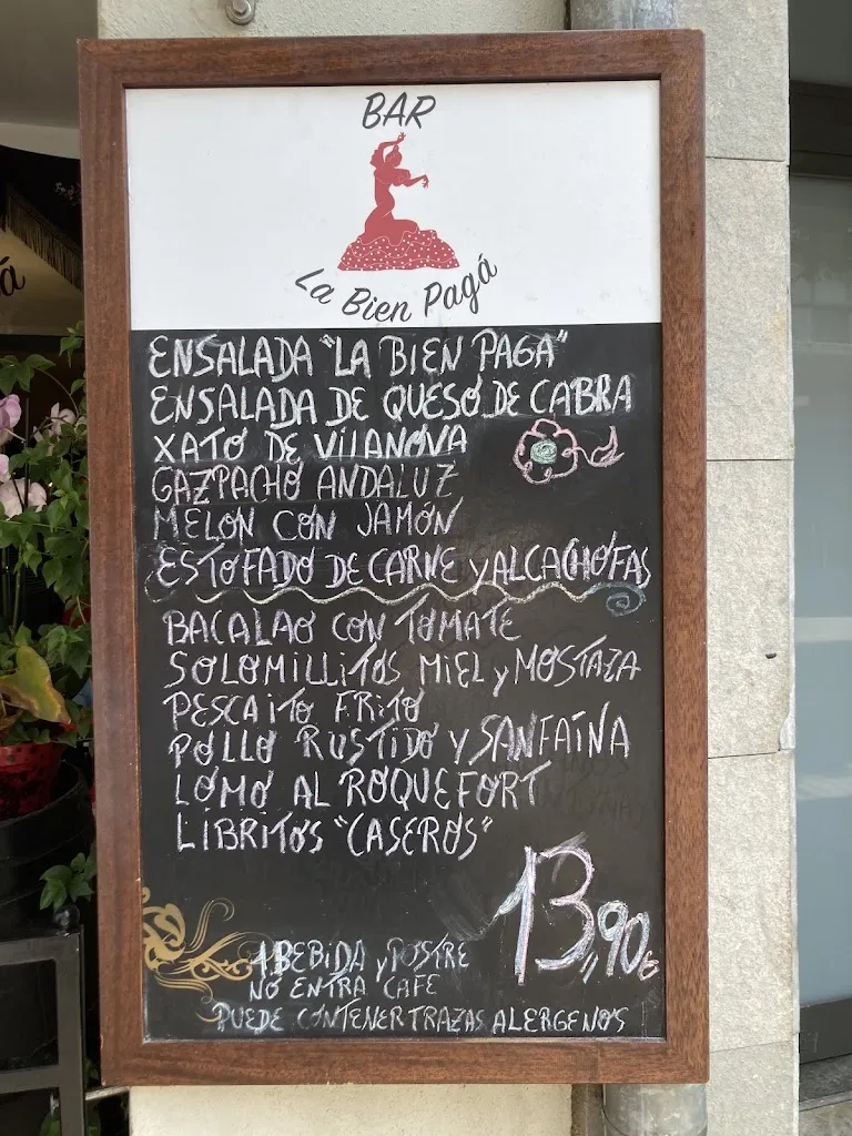 Menu_Restaurant La Bien Pagá_Vilanova i la Geltrú_image_4