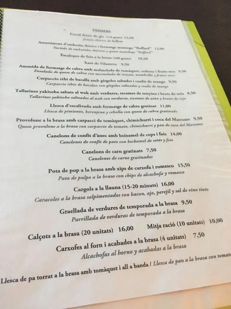 Menu_Restaurant Hostal la Treva_Vilanova i la Geltrú_image_2
