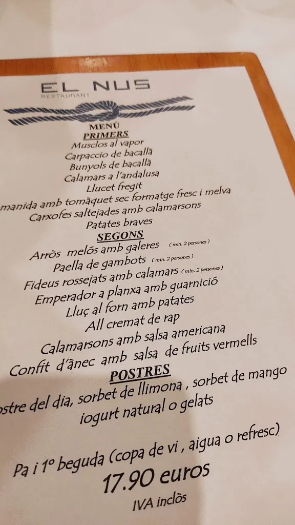 Menu_Restaurant El Nus_Vilanova i la Geltrú_image_4