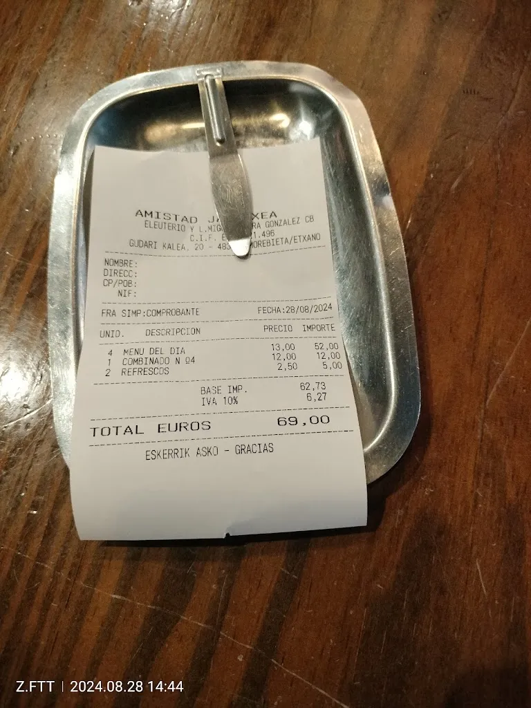 Zohor Fabian_La Amistad jatetxea_Amorebieta-Etxano_review