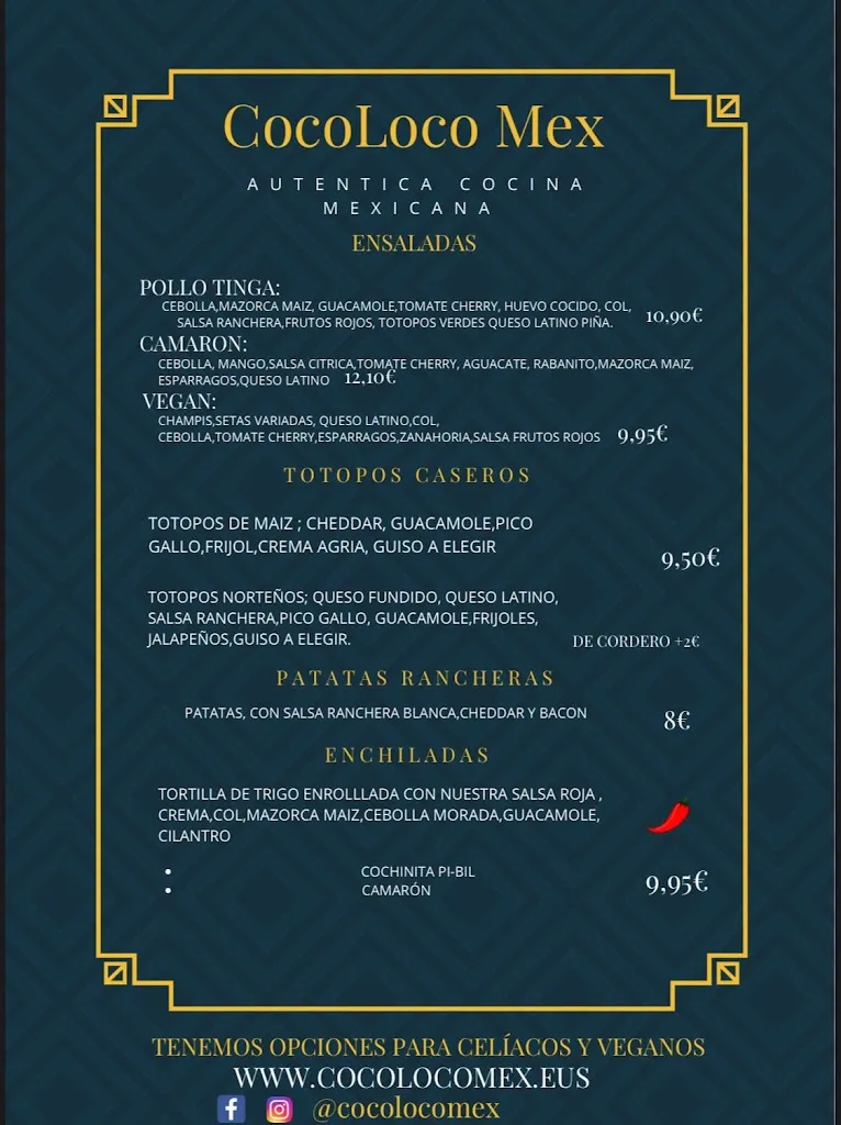 Menu_Restaurante Coco Loco Mexican Food_Amorebieta-Etxano_image_1