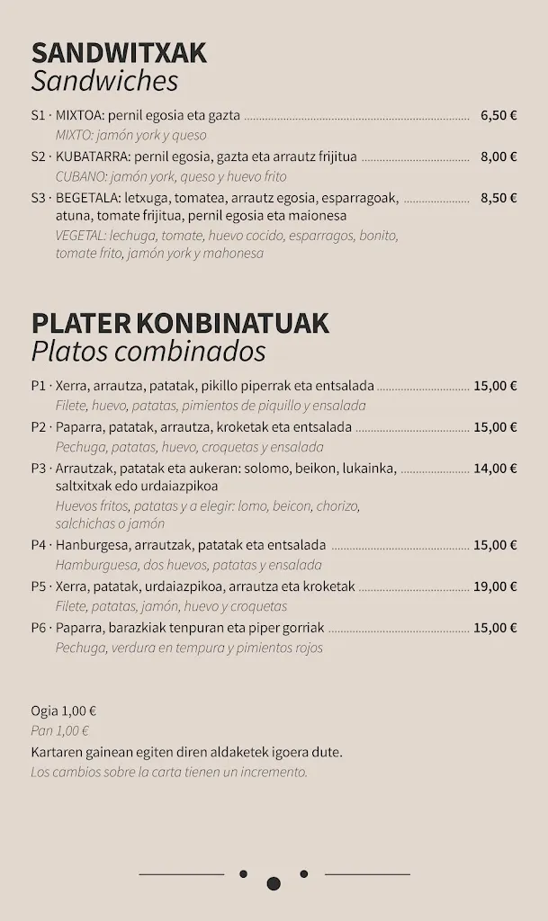 Menu_Bar Lopena Food & Drink_Amorebieta-Etxano_image_2
