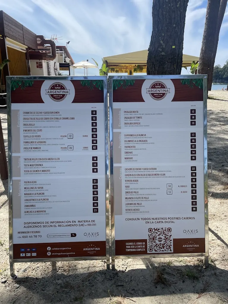 Menu_Argentina Sunset Club, Chiringuito Playa de Cabañas_Pontedeume_image_3