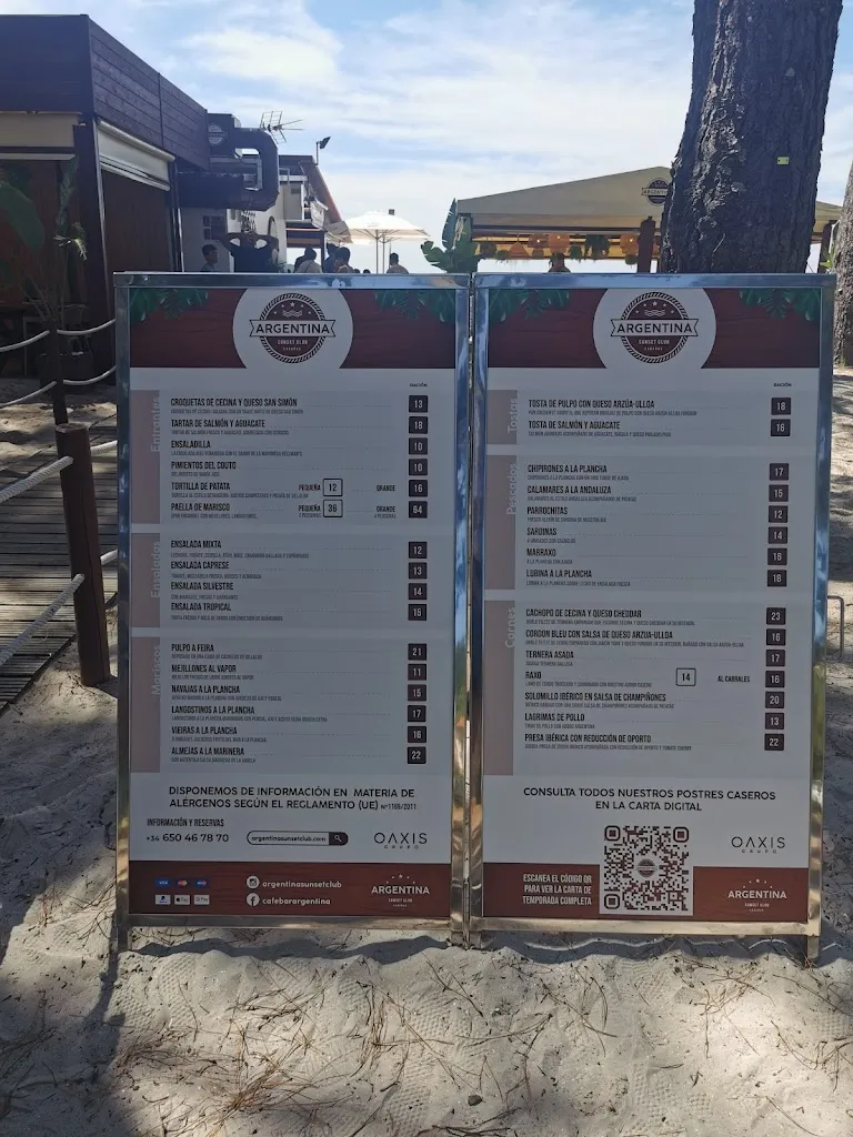 Menu_Argentina Sunset Club, Chiringuito Playa de Cabañas_Pontedeume_image_4