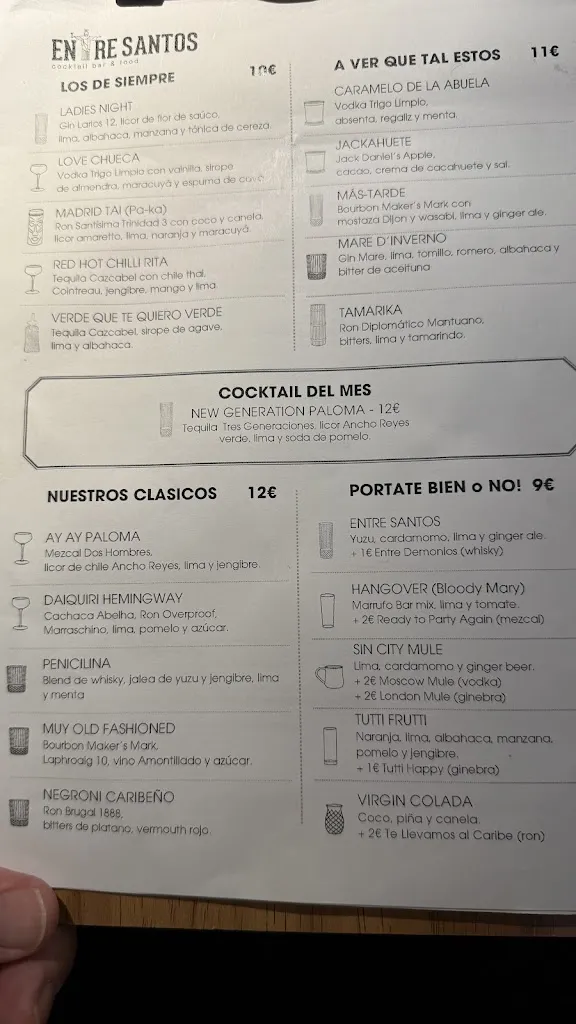 Menu_Entre Santos Cocktail Bar & Food_Santiso_immagine_2