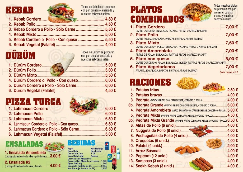 Menu_K2 Kebab Pizzería_Amorebieta-Etxano_image_1