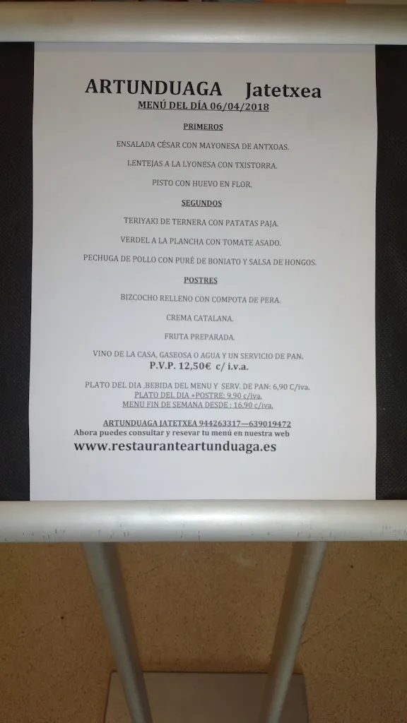 Menu_Artunduaga jatetxea_Basauri_image_2