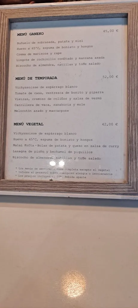Menu_Ganeko Etxe Taberna Jatetxea_Berriz_immagine_1
