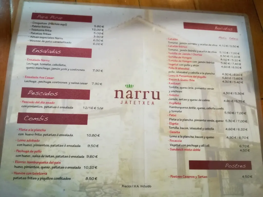Menu_Restaurante Narru Jatetxea_Berriz_immagine_1