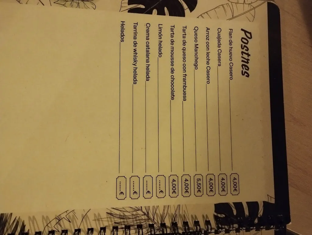 Menu_CERVECERA LA PALMERA BERANGO_Berango_image_1