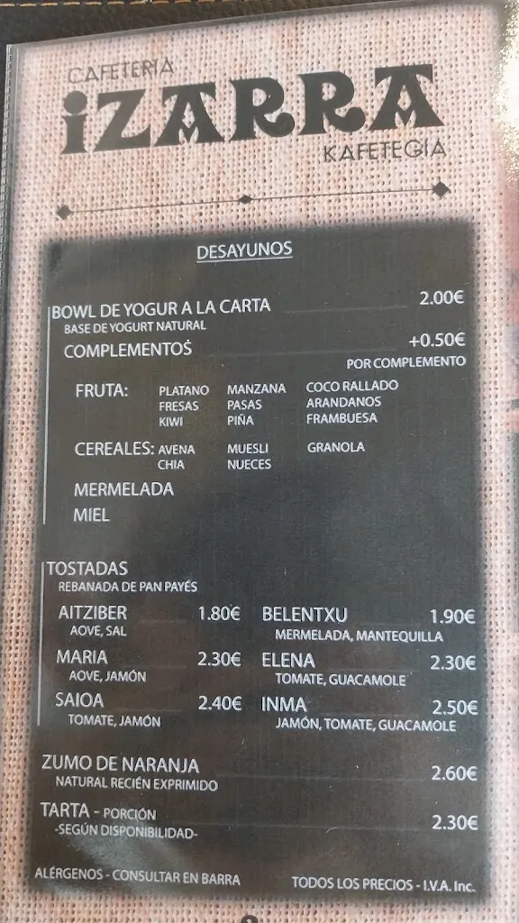 Menu_Bar Izarra Berango_Berango_image_1