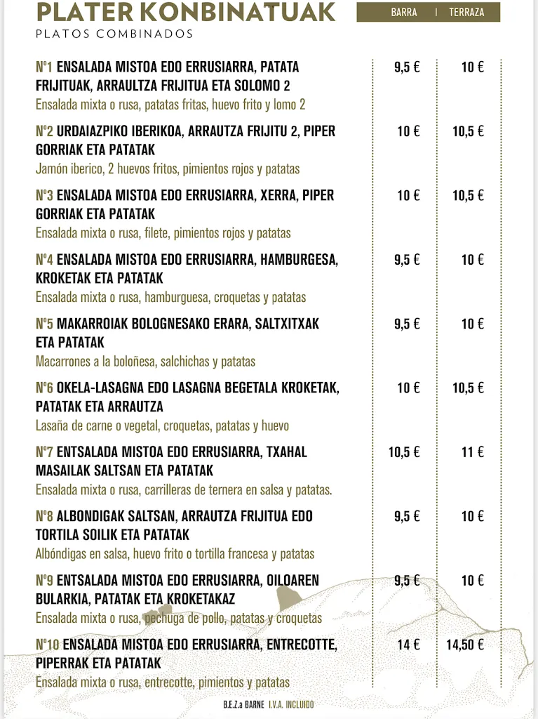 Menu_Ízaro Irish Pub_Bermeo_image_1