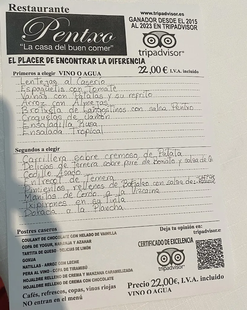 Menu_Restaurante Pentxo_Bilbao_image_1