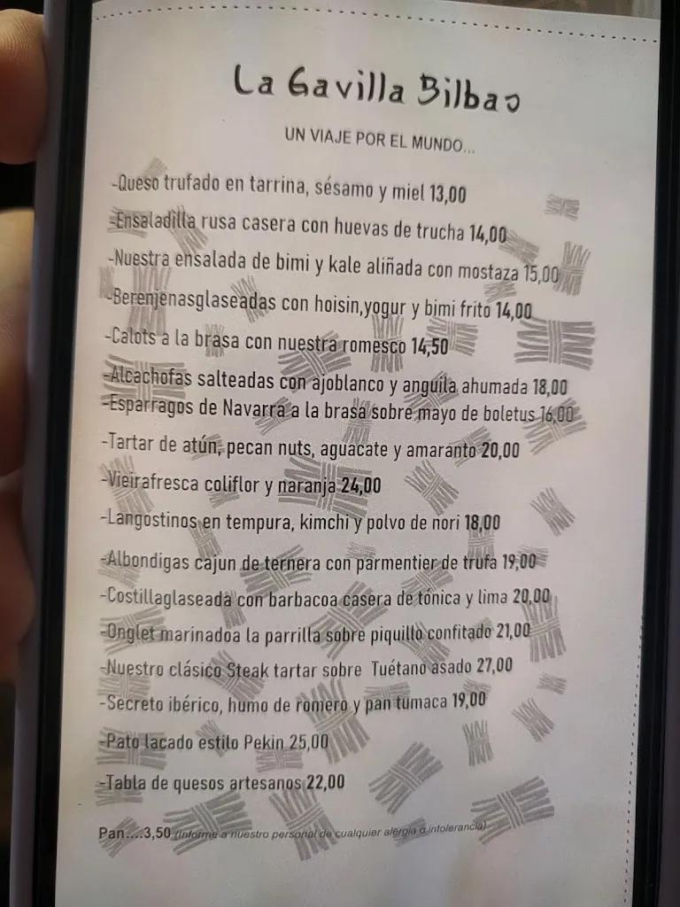 Menu_La Gavilla_Bilbao_image_3