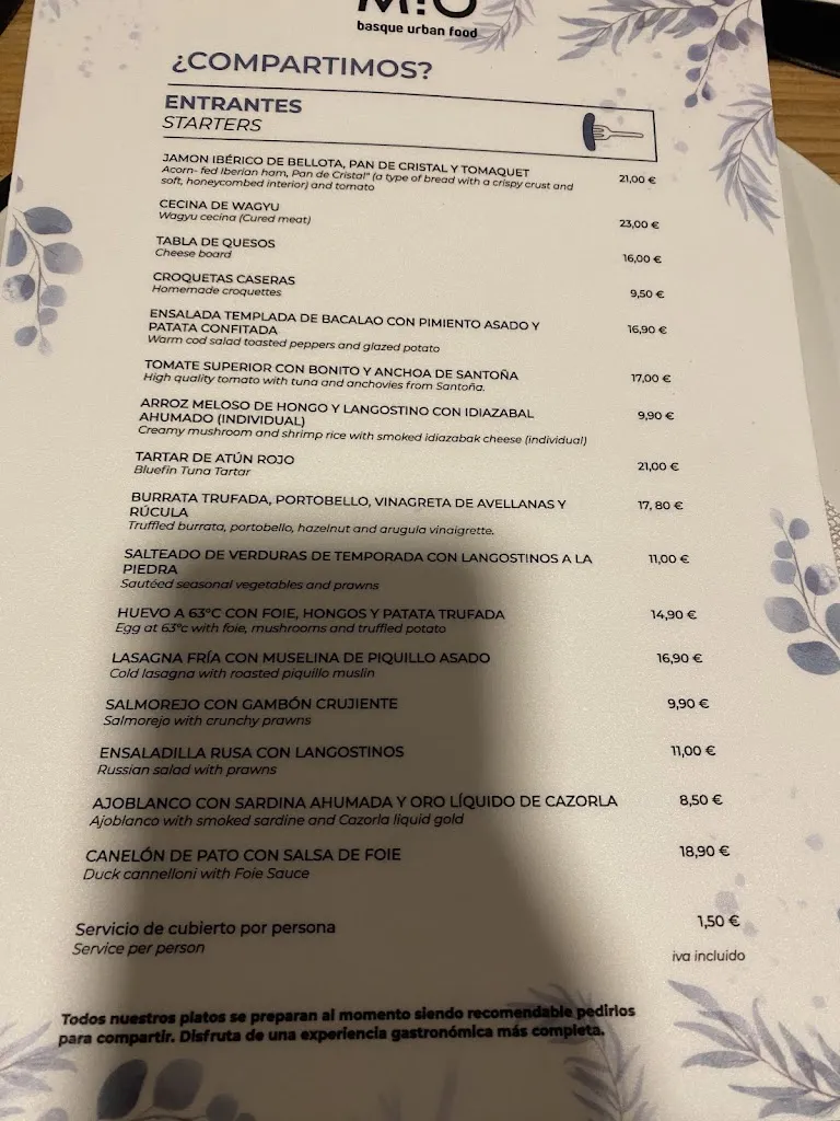Menu_Mio Basque Urban Food_Bilbao_image_3