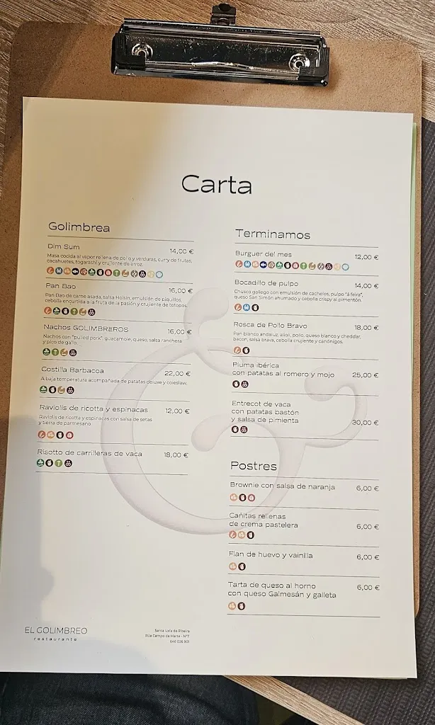 Menu_Restaurante El Golimbreo_Ribeira_image_3