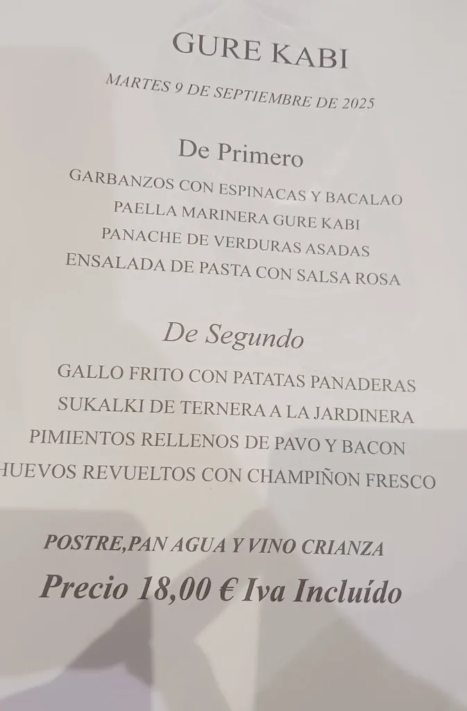 Menu_Gure Kabi jatetxea_Bilbao_image_1