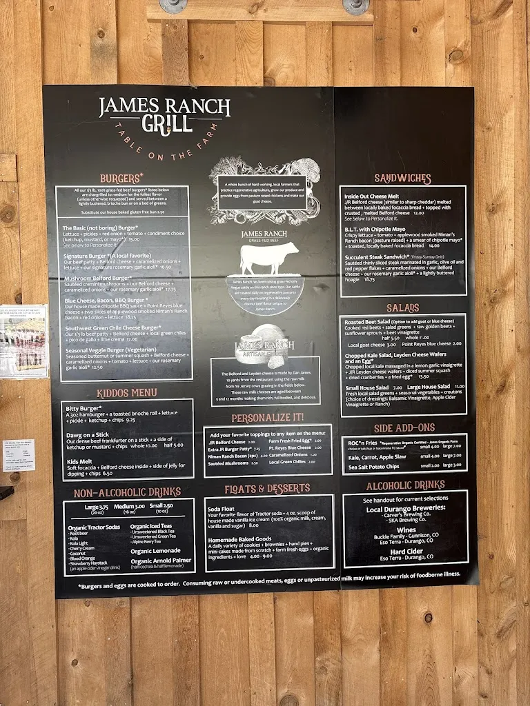Menu_James Ranch Grill_Durango_immagine_1