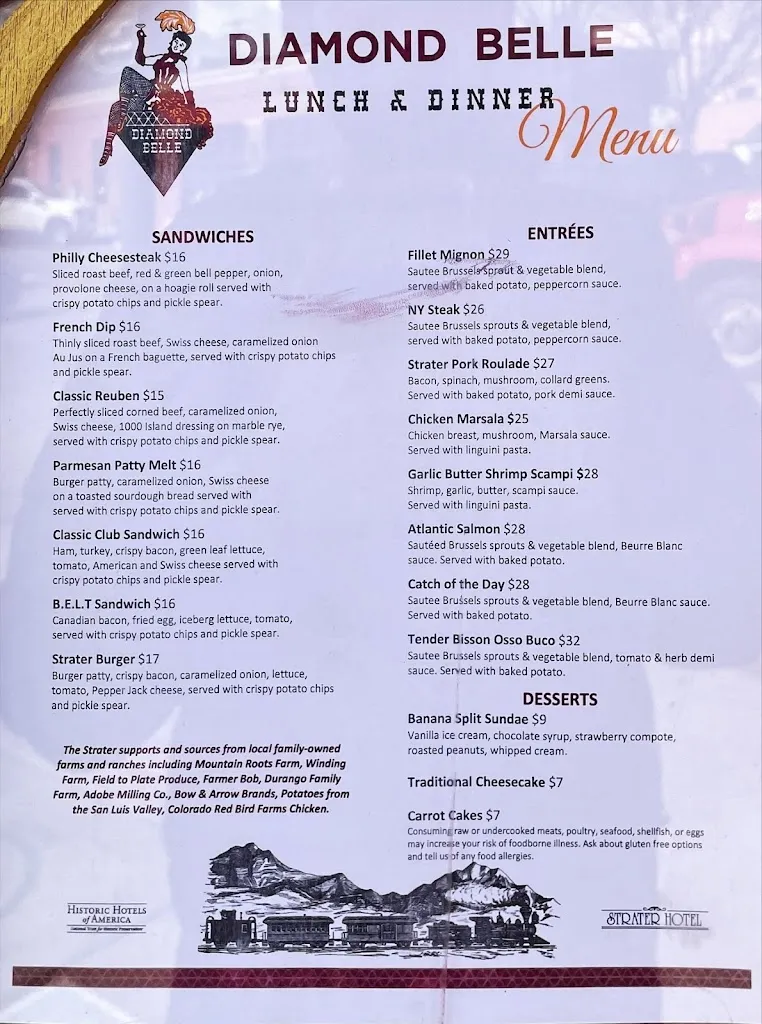 Menu_Diamond Belle Saloon_Durango_image_3