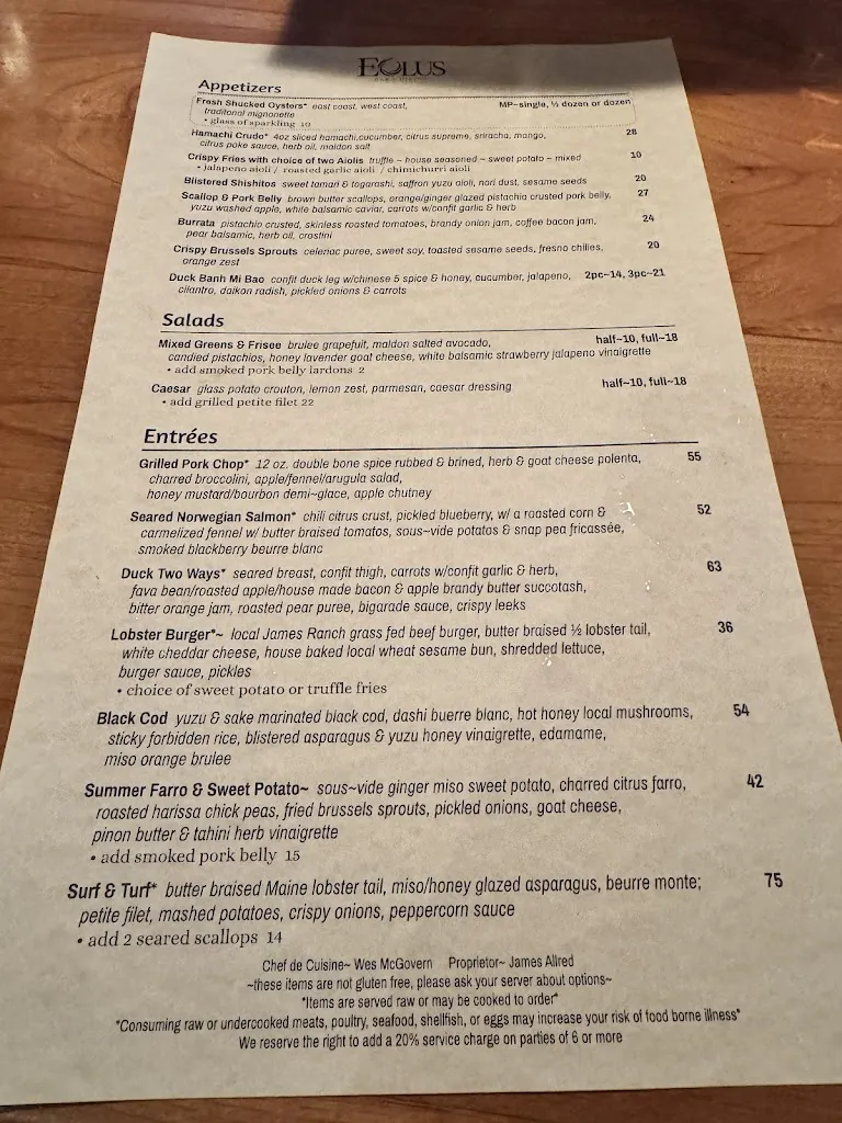 Menu_Eolus Bar & Dining_Durango_image_2