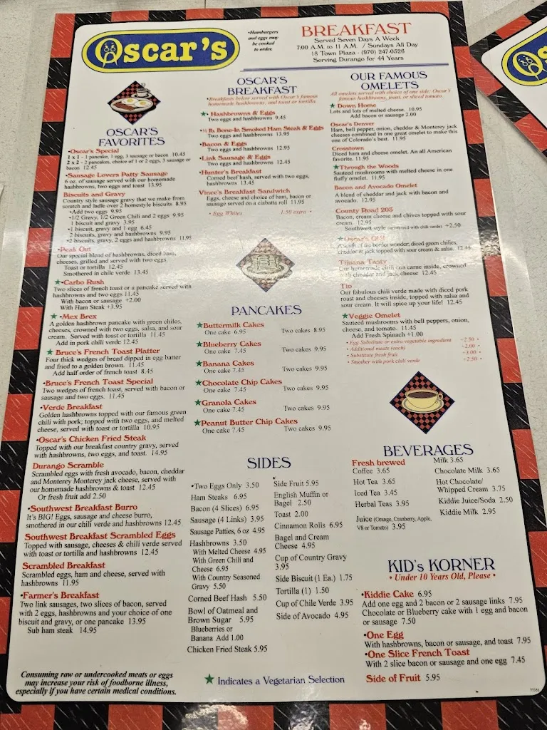 Menu_Oscar's Cafe_Durango_image_4