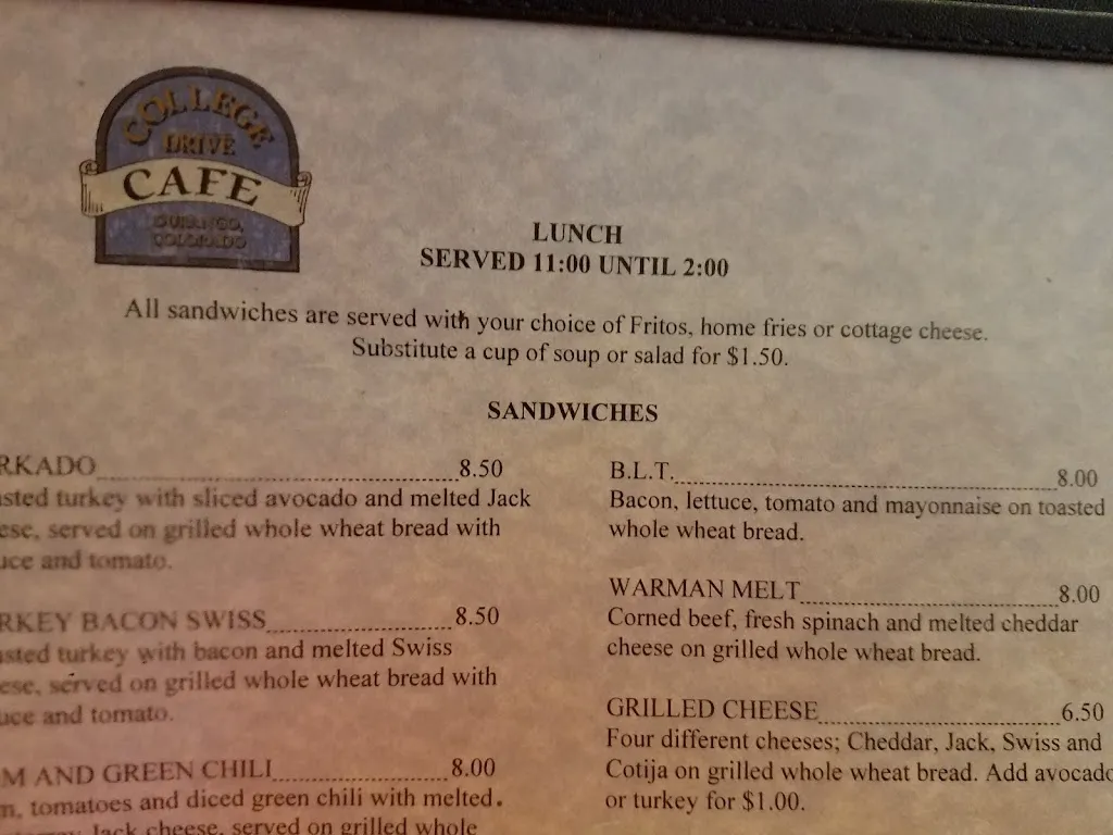 Menu_College Cafe_Durango_image_3