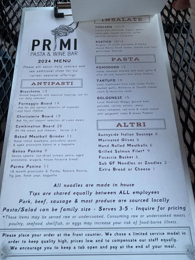 Menu_PRIMI Pasta & Wine Bar_Durango_image_3