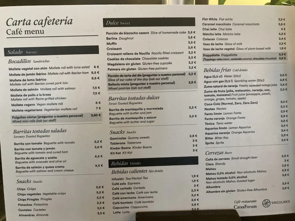 Menu_Café-restaurante CaixaForum Madrid Singularis_Forua_image_1