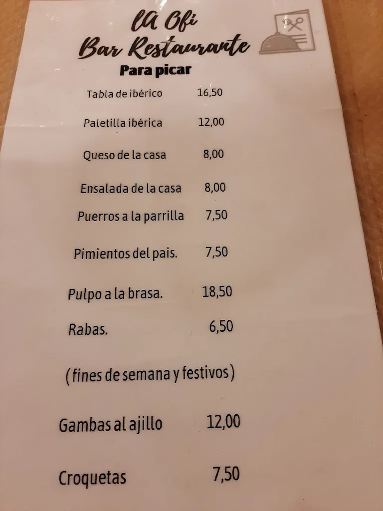 Menu_Restaurante La Ofi_Derio_immagine_3