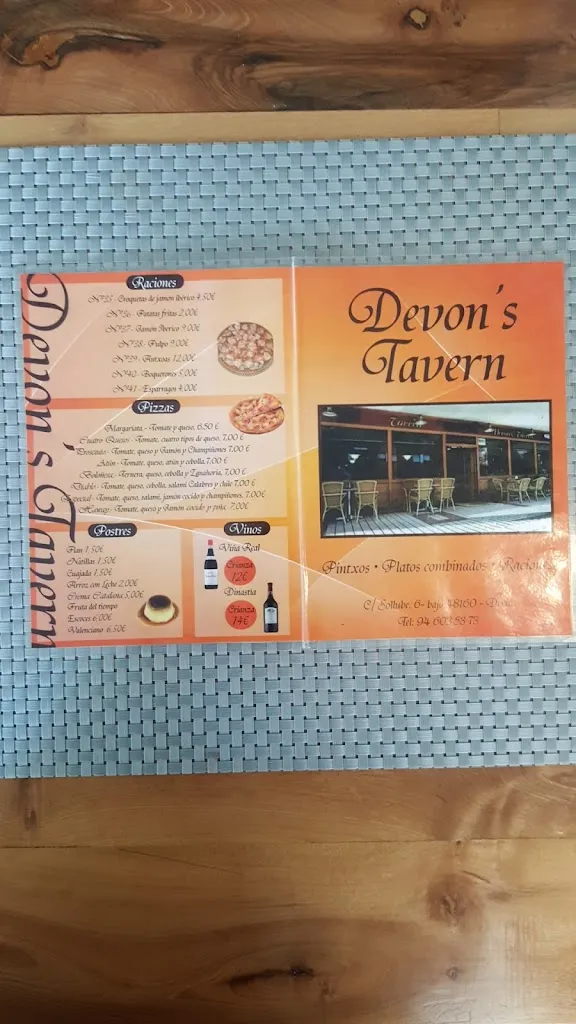 Menu_Devons tavern_Derio_image_1