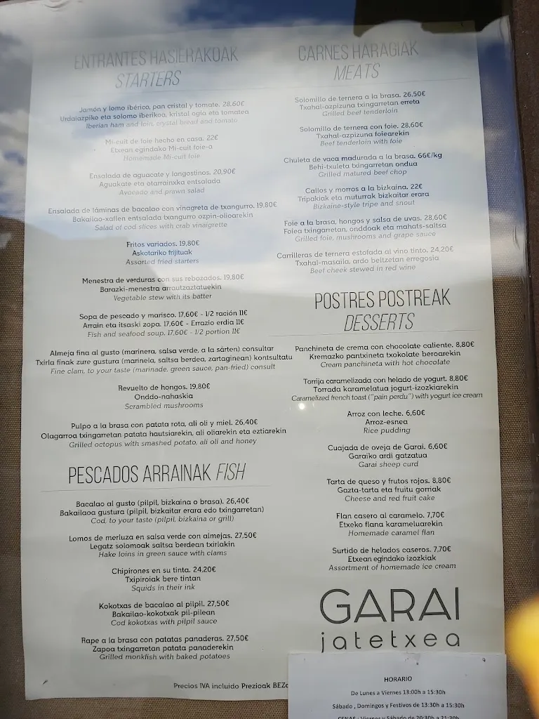 Menu_Restaurante GARAI JATETXEA_Garai_image_2