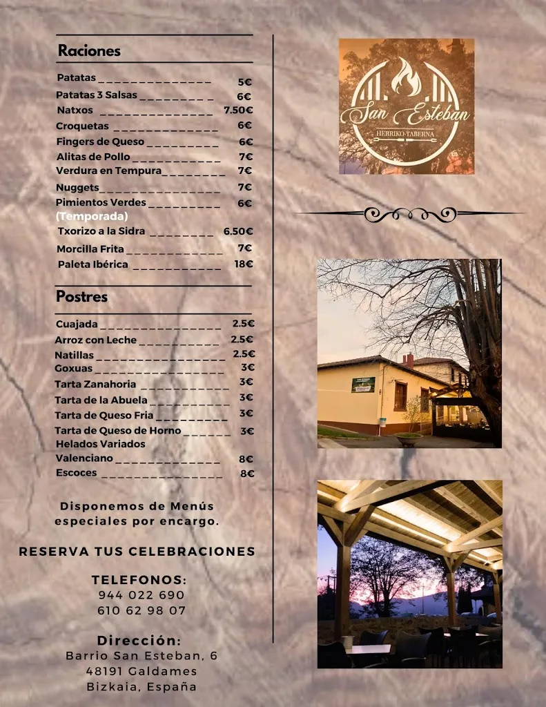 Menu_San Esteban Herri Taberna_Galdames_immagine_2