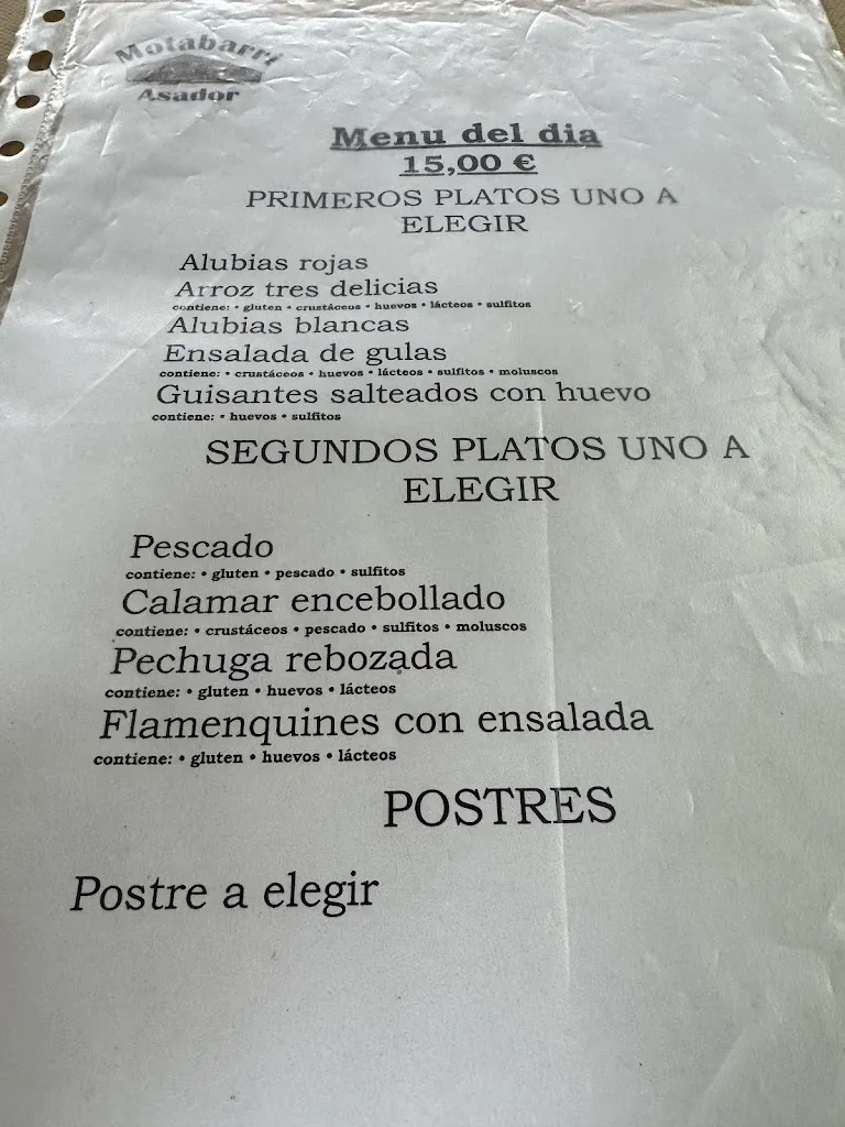 Menü_Asador Restaurante Motabarri Erandio_Erandio_Bild_1