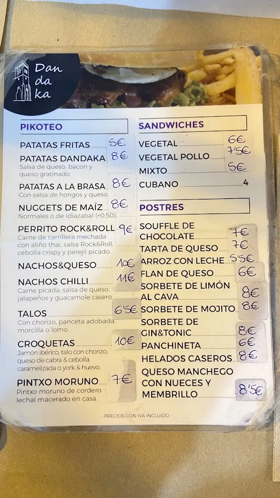 Menu_Dandaka jatetxea_Erandio_image_1