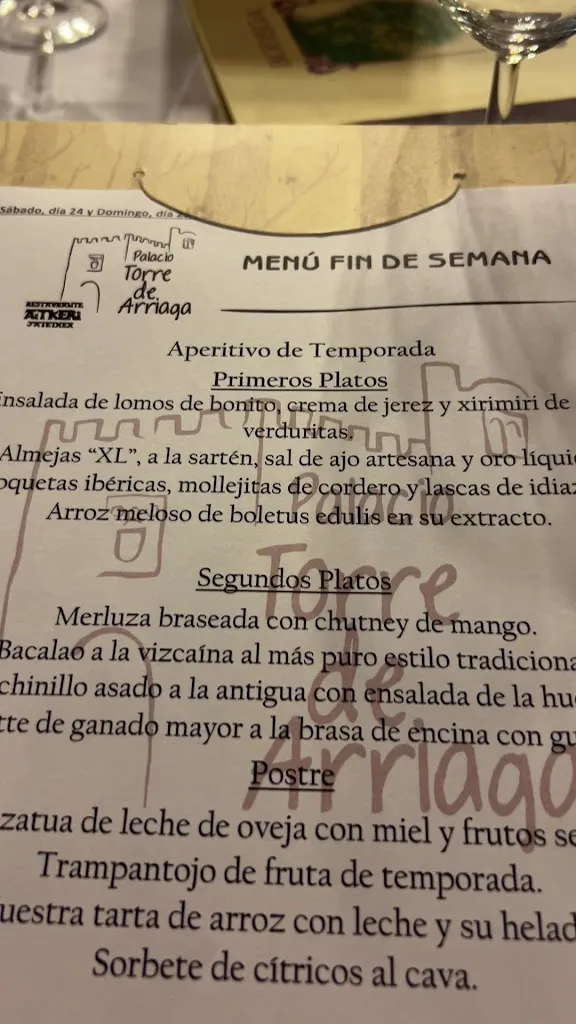 Menu_Palacio Torre de Arriaga 