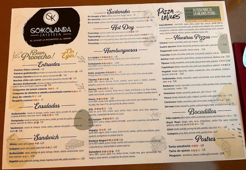Menu_Goikolanda Tavern_Erandio_image_2