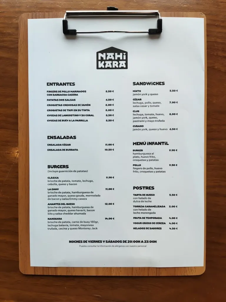 Menu_Nahikara Restaurante_Erandio_immagine_1
