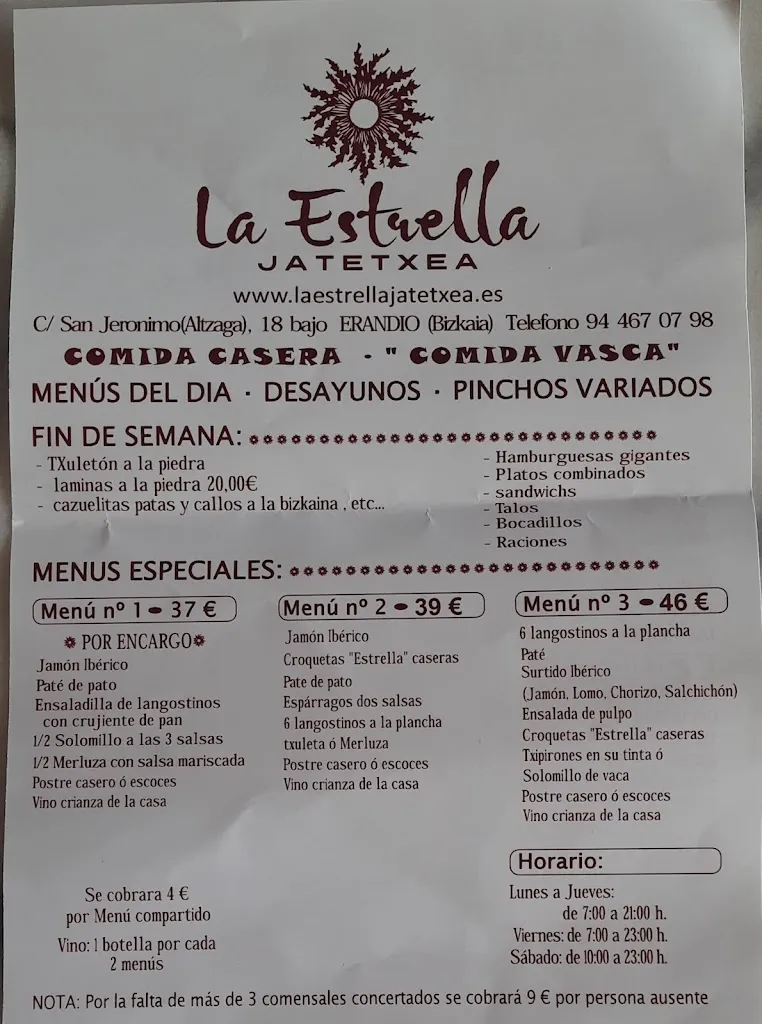 Menu_Restaurante La Estrella_Erandio_image_2